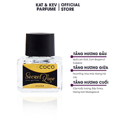 NƯỚC HOA VÙNG KÍN DÀNH CHO PHÁI ĐẸP KAT&KEV SECRET LOVE 5ML_COCO
