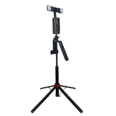 Combo Gậy chụp ảnh có chân P185 và Gimbal P02 xoay 360 độ hỗ trợ quay video chụp ảnh, có đèn và remote từ xa - Hàng chính hãng