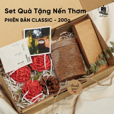 Set Quà Tặng Nến Thơm Trị Liệu Le Rustique Phiên Bản Classic - 9 Mùi Hương - Nến Thơm Cao Cấp - An Toàn Sức Khỏe - 200g
