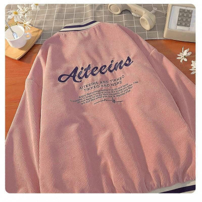  Áo khoác Bomber Nhung Gân Tikkeo Thêu Sắc Nét Đẹp Xinh - Chất Nhung Thoáng Mát Form rộng Unisex Nam Nữ Couple