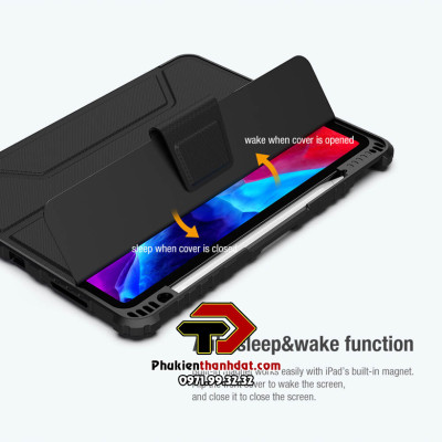 Bao da chống sốc cho iPad Pro 11 2022 M2 chính hãng Nillkin Bumper có ngăn đựng bút - Hàng chính hãng