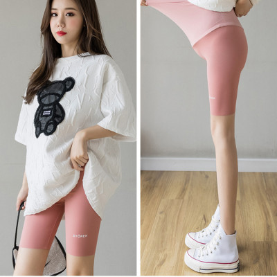 Quần Short, Tregging Bầu Mặc Hè Chất Liệu Thun Lạnh, Quần Tập Yoga Cho Phụ Nữ Mang Thai Có Chun Chỉnh Và Đáp Bụng