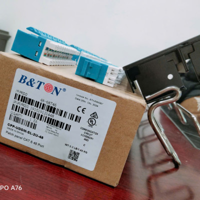 Thanh Patch Panel CAT6 UTP-48 Port. Hãng BTON- model: 48-68746. Hàng chính hãng