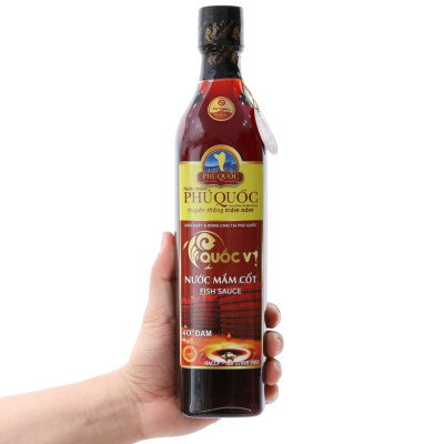 Mua 1 Chai Nước Mắm Cốt Phú Quốc Quốc Vị 40 độ đạm 520ml, Tặng túi thân thiện môi trường