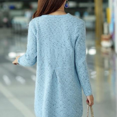 Áo khoác len dáng dài phong cách Hàn Quốc