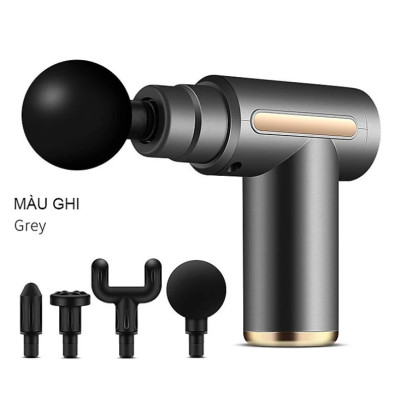 Máy massage KG802 mini cầm tay 6 chế độ hỗ trợ mát xa chuyên sâu, giảm đau cơ, cứng khớp hiệu quả nhanh chóng, đi kèm 4 đầu chuyên dụng 1500mah( tặng kèm 1 khăn lau thấm 2 mặt )- Hàng chính hãng