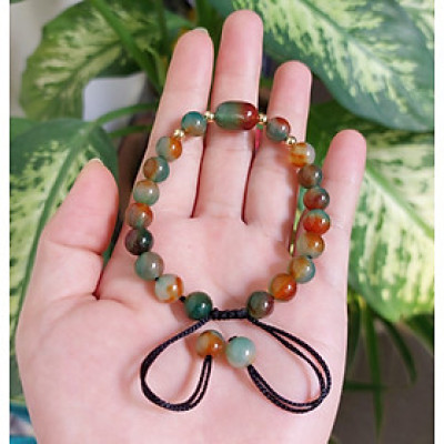 Vòng tay đá mã não tứ quý may mắn 8mm cho các bạn Nữ công sở làm trang sức