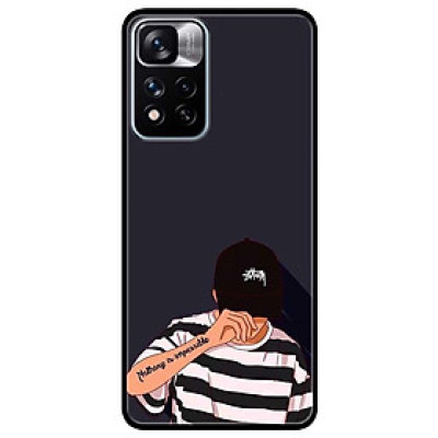 Ốp lưng dành cho Xiaomi Redmi Note 11 Pro 5G ( Bản Nội Địa ) - Bad Boy Nón Đen