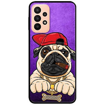Ốp lưng dành cho Samsung A13 4G mẫu Pulldog Hiphop Nền Tím