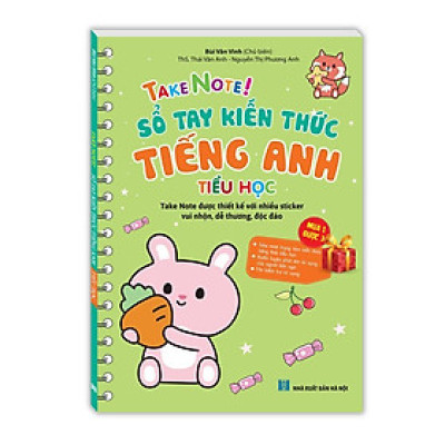 Sách - Take Note - Sổ Tay Kiến Thức Tiếng Anh Tiểu Học - Không Lò Xo - Minh Thắng