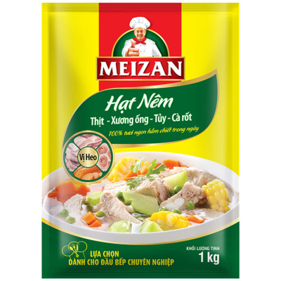 Hạt nêm Meizan Thịt, Xương Ống, Tủy, Cà Rốt - Vị heo