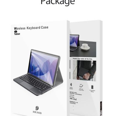 Bao Da Kèm Bàn Phím Chính Hãng Cho Samsung Galaxy Tab S10 FE, S10 FE Plus, S10 Plus – Bàn Phím Bluetooth Chính Hãng Dux Ducis Thiết Kế Mỏng Nhẹ, Tích Hợp Giá Đỡ, Có ngăn đựng bút - Hàng chính hãng
