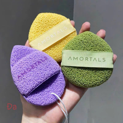 COMBO Hộp 3 Bông Mút Rửa Mặt Amortals, Mút Rửa Mặt Bọt Biển, Làm Sạch Mặt, Bông Mút Hình Giọt Nước - HÀNG CHÍNH HÃNG MINIIN