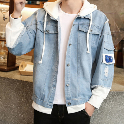 Áo khoác jeans nam hoodie AB05