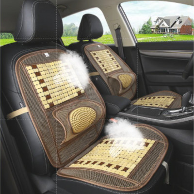 Bộ tấm lưới tựa lưng massage hạt gỗ lót ghế trên xe hơi, ô tô