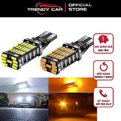 Đèn LED xi nhan ô tô T15 Bóng Đèn LED Lùi Xe Siêu Sáng T15 W16W 921 45 SMD 4014  cho ô-tô