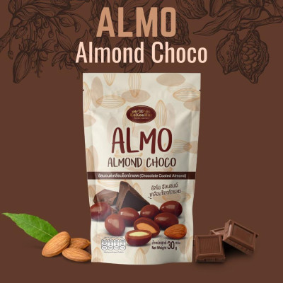 [Lốc 6 Gói] Sô Cô La Hạnh Nhân ALMO – Giòn Rụm, Thơm Ngon [Hàng Thái Lan]