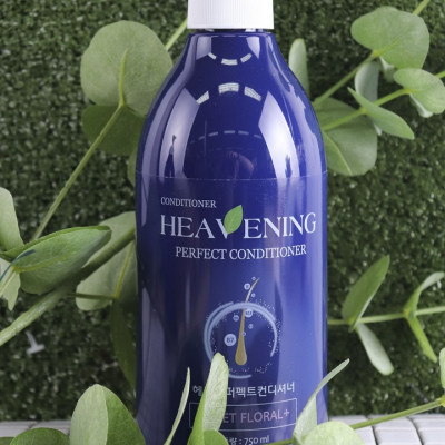 Bộ chăm sóc tóc Dầu Gội & Dầu Xả dưỡng chất suôn mượt Heavening 750ml tặng kèm mũ tắm họa tiết hoa