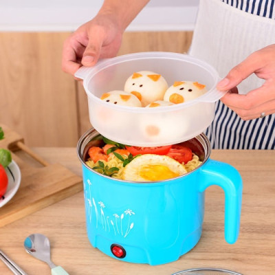 Ca Nấu Mì , Ăn Lẩu , Đun Nước Siêu Tốc 2 Lớp 18 cm - Hàng Loại 1 ( Họa Tiết , màu sắc được giao ngẫu nhiên) -Hàng Chính Hãng