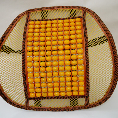 Tựa Lưng Đan Gắn Hạt Massage Hạt Gỗ Ô Tô Xe Hơi Văn Phòng=