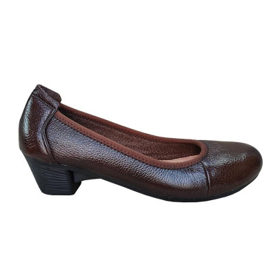 Giày Búp Bê Nữ Cao Gót HA NAM Da Bò Thật Thời Trang Cao Cấp 5cm GBBN2079