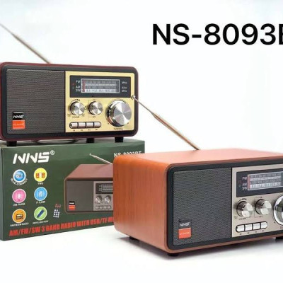 Đài Radio NS-8093BT, Bluetooth NNS, Bắt Sóng FM, AM,SW /USB/TF, Cổng Thẻ Nhớ Đài To âm thanh sống động - Hàng Chính Hãng