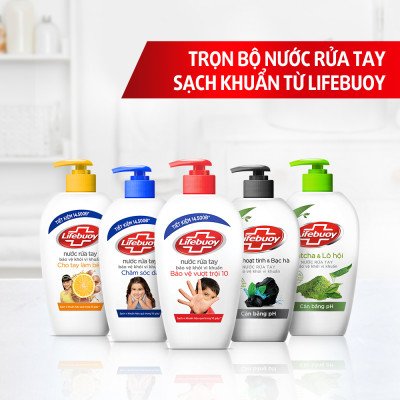 Nước rửa tay Lifebuoy Bảo vệ khỏi vi khuẩn 450gr - Sữa Dưỡng Ẩm