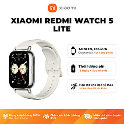 Đồng Hồ Thông Minh Xiaomi Redmi Watch 5 LITE – Hàng Chính Hãng