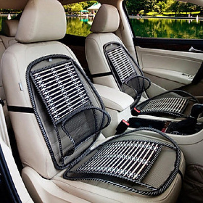 Bộ Lót Ghế Tựa Lưng Ô Tô Lưới Trúc Massage Lưng Chống Mỏi, Chống Nóng Hiệu Quả - 1 Chiếc.