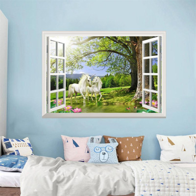 Tranh decal dán tường, giấy dán tường 3D cao cấp Hạnh phúc lứa đôi