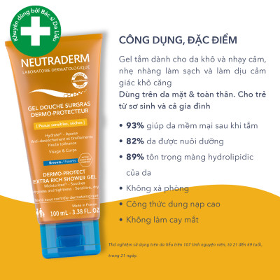 Combo chăm sóc da khô dành cho baby từ sơ sinh Neutraderm