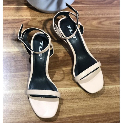 Sandal cao gót nữ quai ngang hot trend  trẻ trung 20824