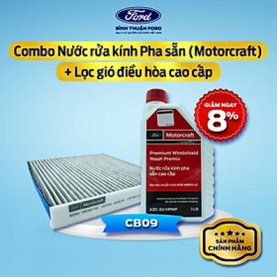 [COMBO GIÁ HỜI] Nước Rửa Kính Ô Tô Pha Sẵn 1L + Lọc gió điều hòa Ô Tô | Motorcraft Chính Hãng