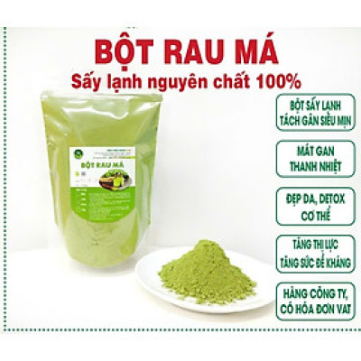 [500g] Bột rau má sấy lạnh nguyên chất 100%, tách gân siêu mịn, detox cơ thể, thanh nhiệt, đẹp da, hàng công ty
