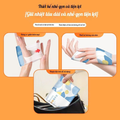 COMBO 2 Miếng Dán Giữ Nhiệt Bàn Chân Bàn Tay Dán Nóng Ủ Ấm Chân Ấm Áp Cả Ngày Văn Phòng Du Lịch Dã Ngoại Phượt