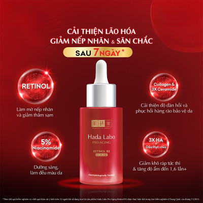 Serum cải thiện lão hóa Hada Labo Pro-Aging Retinol B3 Serum 30ml