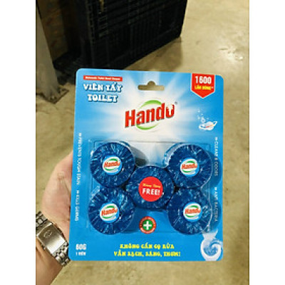 Vỉ 4 viên tẩy và làm thơm toilet Hando Hương Lavender