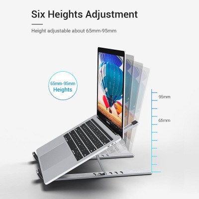 Giá đỡ máy tính xách tay Vention KDLI0 có thể gập lại  chống trượt với góc thay thế có thể điều chỉnh  Macbook Pro