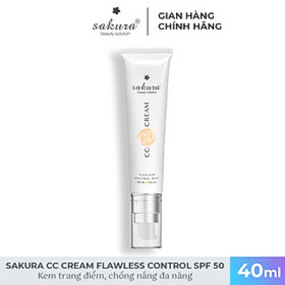 Kem Trang Điểm Chống Nắng Sakura CC Cream Flawless Control Base (40ml)