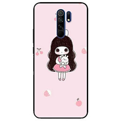 Ốp lưng dành cho Xiaomi Redmi 9 mẫu Bé Gái Ôm Thỏ