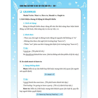 Chinh phục ngữ pháp và bài tập tiếng anh lớp 3 tập 1 (có đáp án)