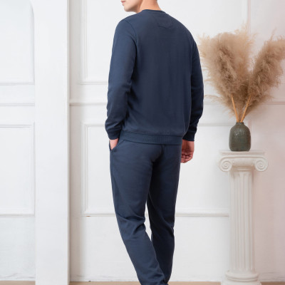 Bộ nỉ ALIGRO cổ tròn màu navy BN.11