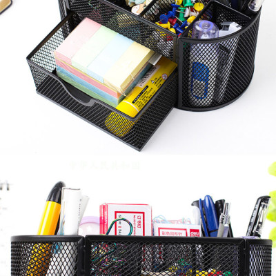 Hộp đựng bút để bàn Văn Phòng Phẩm NASI NS12 nhiều ngăn bằng thép sơn tĩnh điện cứng chắc khay đựng kệ để bút học sinh 