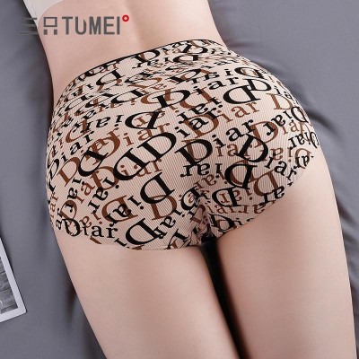 Quần Lót Lụa Băng Liền Mạch Không Đường May Cạp Cao Fom To WL88