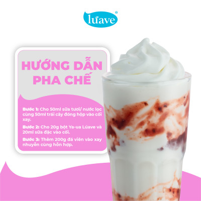 (Date T8/2025) Bột Sữa Chua LÚAVE - Bột Yogurt/ Yaua  500g (Thay Thế Được Sữa Chua Truyền Thống, Làm Sinh Tố, Đá Xay, Yaua)