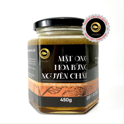 Mật ong rừng nguyên chất loại 450g lọ thủy tinh