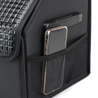 Thùng Đựng Đồ Đa Năng Cốp Sau Ô Tô Bọc Da Cao Cấp Có Nắp Gấp Gọn Gàng Chứa Được Nhiều Đồ