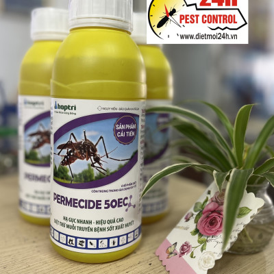 Thuốc  diệt muỗi Permecide 50EC mới, an toàn, hiệu quả với muỗi kháng thuốc (chai 1 lít)