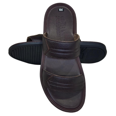 Dép Nam Quai Ngang HÀ NAM Da Bò Thật Cao Cấp DNA2148