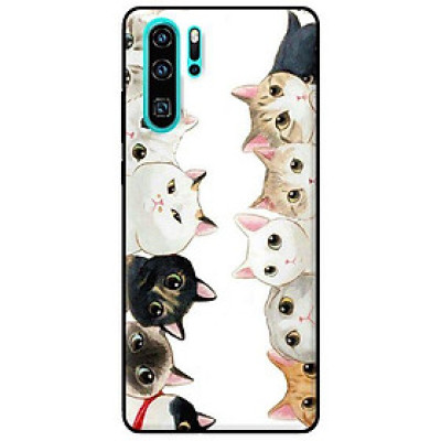 Ốp lưng in cho Huawei P30 Pro Mèo Tạo Dáng 2 Bên - Hàng chính hãng